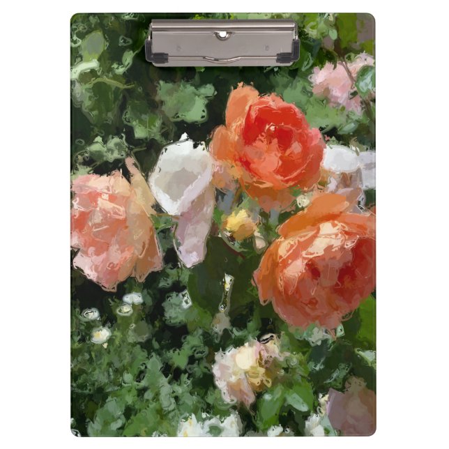 Porte-bloc Aquarelle Rose orange (Devant)