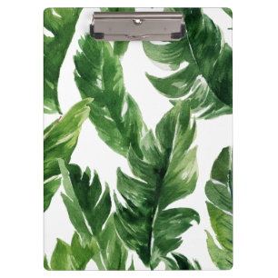 Porte-bloc Aquarelle Tropical Banana Feuille Motif