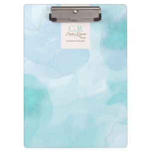 Porte-bloc Aquarelle Turquoise bleu moderne