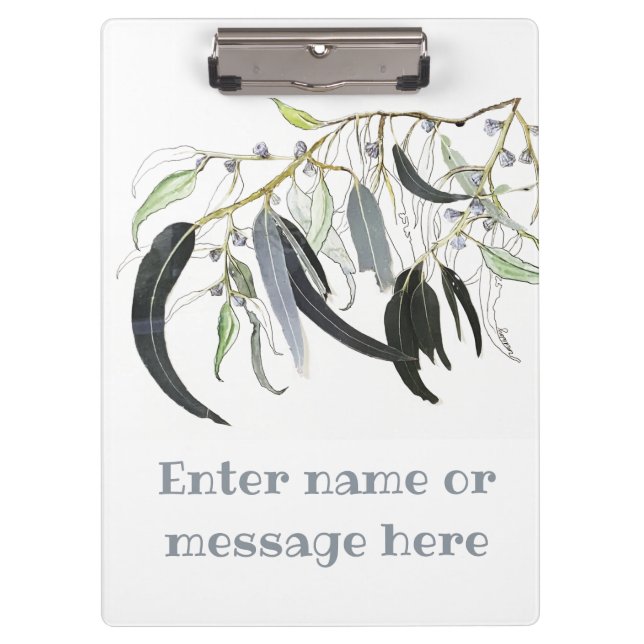 Porte-bloc aquarelle verte pâle (Devant)