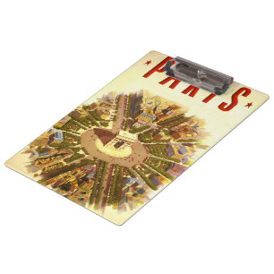 Porte-bloc Arc de Triomphe vintage, Paris, France Art de voya