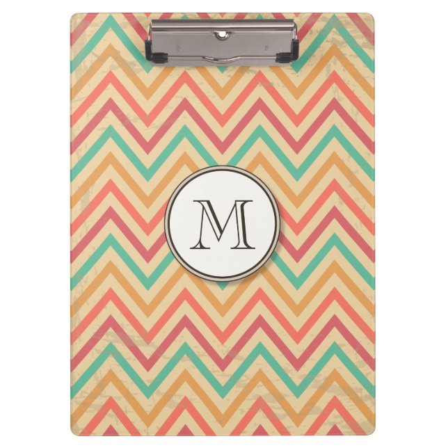 Porte-bloc Arc en ciel Grunge Zigzag Chevron Stripes (Devant)