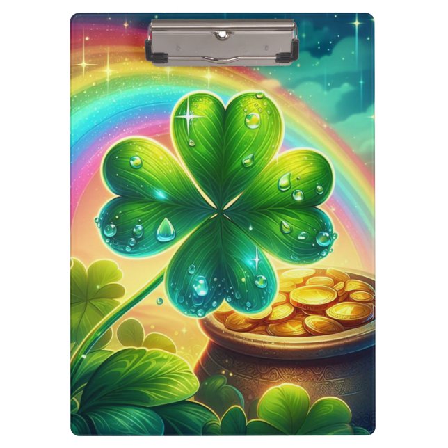 Porte-bloc Arc-en-ciel Saint Patrick's Day trver (Devant)