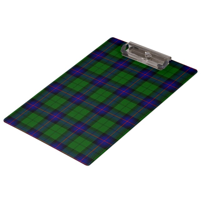 Porte-bloc Armstrong tartan bleu et vert plaid (Incliné)