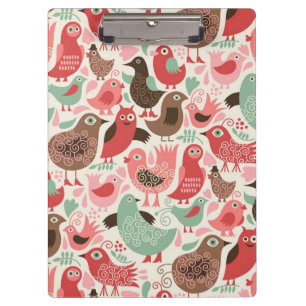 Porte-bloc arrière - plan avec les oiseaux mignons