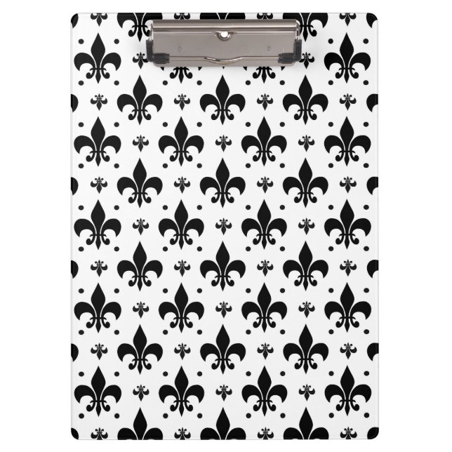 Porte-bloc Arrière - plan blanc Fleur-de-lis Motif design (Devant)