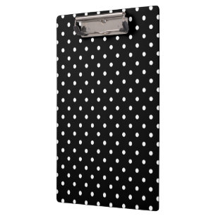 Porte-bloc Arrière - plan noir de petit pois blanc