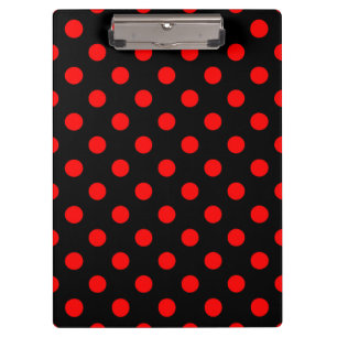 Porte-bloc Arrière - plan noir Pois rouges