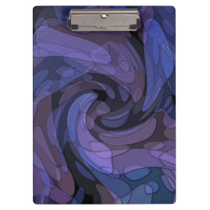 Porte-bloc Art Abstrait Violet et Noir