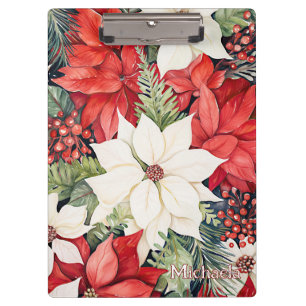 Porte-bloc Art aquarelle poinsettia