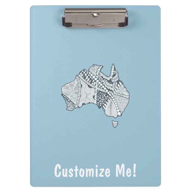 Porte-bloc Art carte australien (Devant)