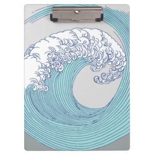 Porte-bloc Art de vague de surf Ukiyo-e japonais vintage de l