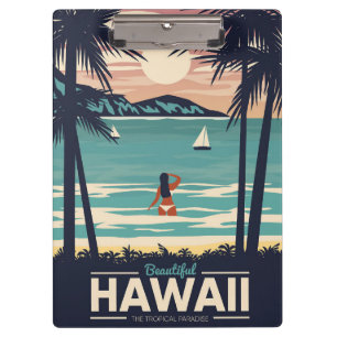 Porte-bloc Art de Voyage belle plage Hawaii
