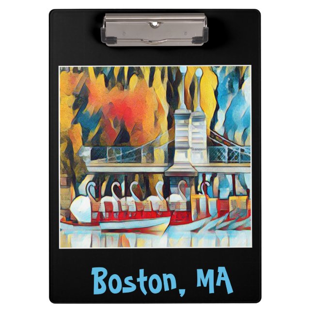 Porte-bloc Art déco Bateaux à cygne Boston (Devant)