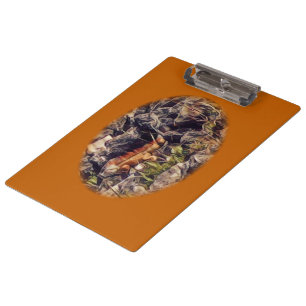 Porte-bloc Art du guana orange