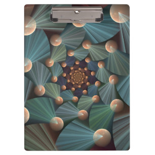 Porte-bloc Art Fractal Abstrait Avec Profondeur Bleu Brown Ar