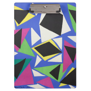 Porte-bloc Art géométrique abstrait découpé bleu de Matisse