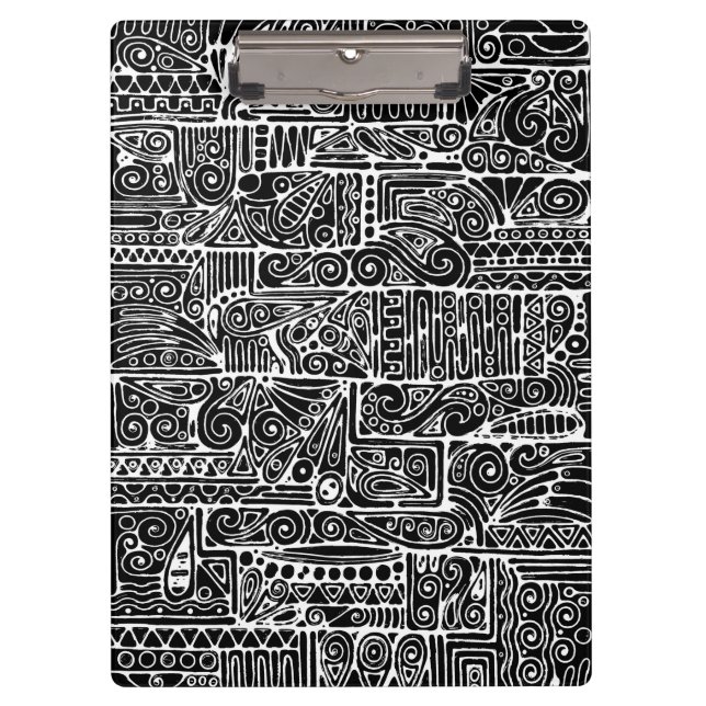 Porte-bloc Art géométrique noir et blanc 2 (Devant)