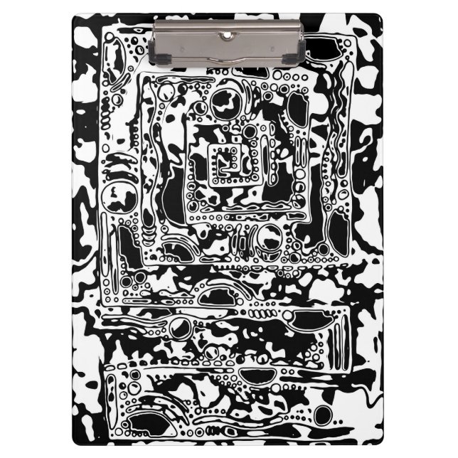 Porte-bloc Art géométrique noir et blanc 25 (Devant)
