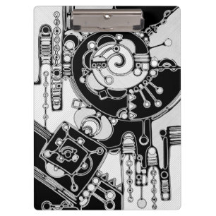 Porte-bloc Art géométrique noir et blanc 4