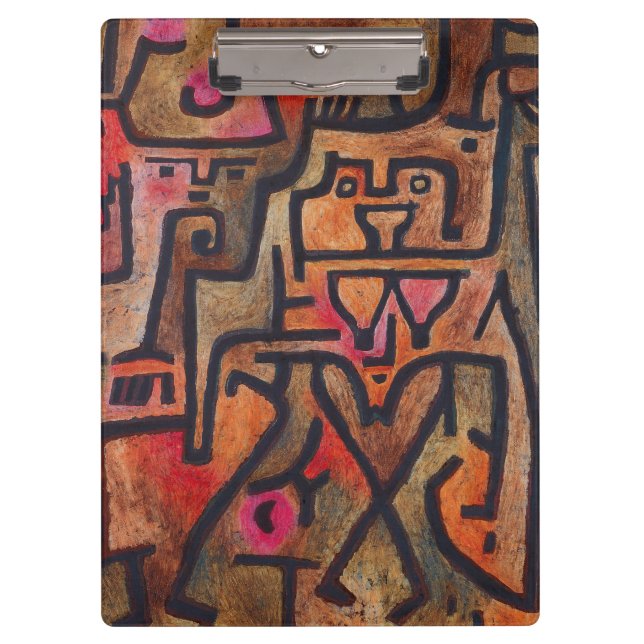 Porte-bloc Art moderne expressionniste abstrait de forêt de K (Devant)