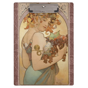 Porte-bloc Art Nouveau Femme Mucha Belle
