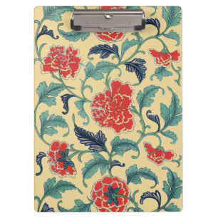 Porte-bloc Art Nouveau Vintage Chinoiserie Fleurie Rouge Chin
