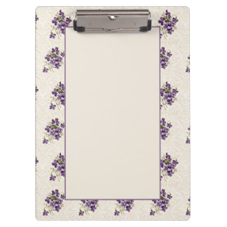Porte-bloc Art Nouveau Violet Floral Pattern
