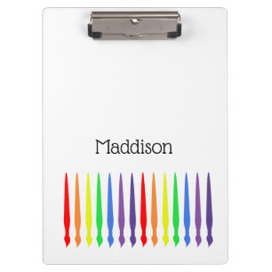 Porte-bloc ART, pinceaux Rainbow, et votre nom