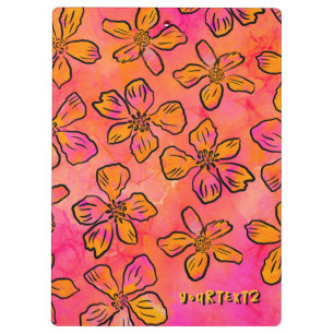 Porte-bloc Art Pop Floral Rose Personnalisé