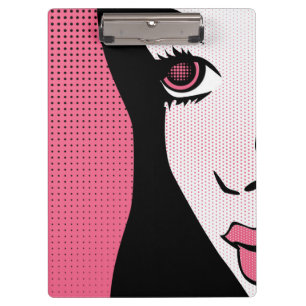Porte-bloc Art Pop Moderne de Bande Dessinée du Visage de Fem