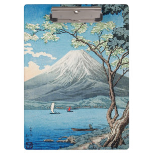Porte-bloc Art vintage du mont Fuji et du lac Yamanaka japona