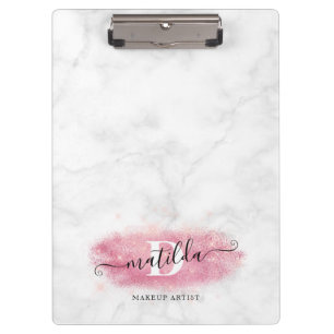 Porte-bloc Artiste de maquillage en marbre parties scintillan