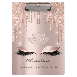 Porte-bloc Artiste de maquillage Lashes Brown de cire Étince