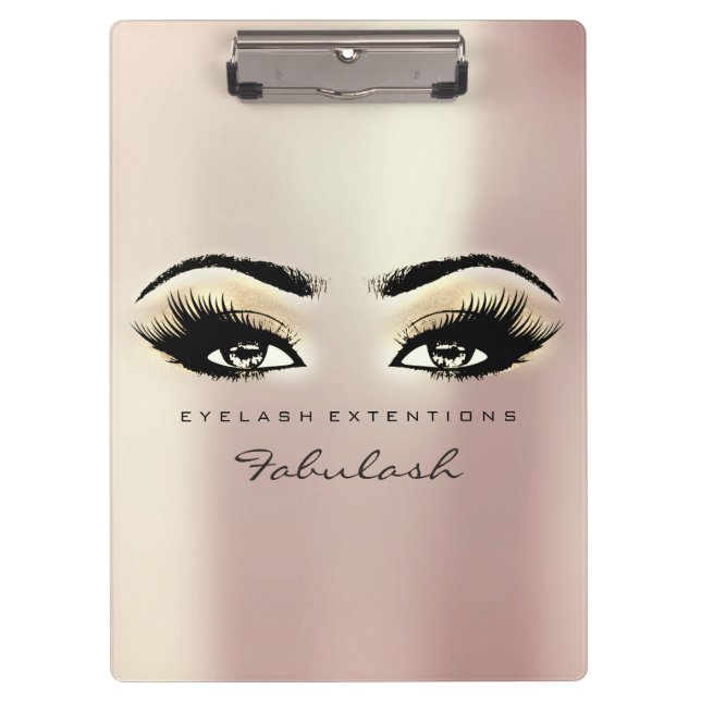 Porte-bloc Artiste maquillage Studio Brown Lashes Champaigne  (Devant)