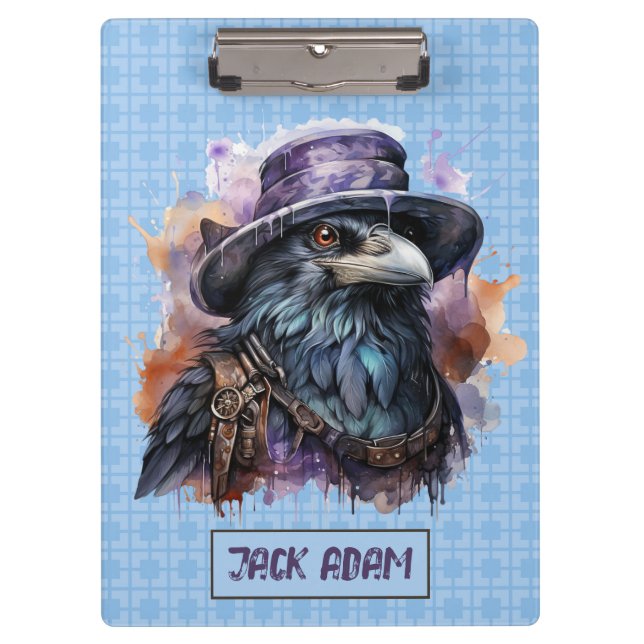 Porte-bloc Assistant Aquarelle Raven Bird (Devant)