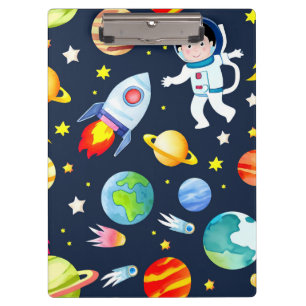 Porte-bloc Astronaute dans l'espace Planètes et Fusées Motif