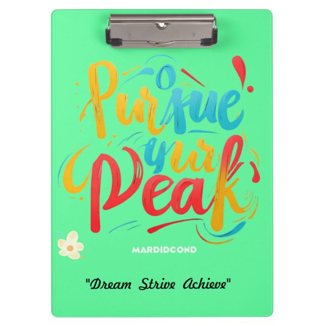 Porte-bloc "Atteindre vos objectifs" (Devant)