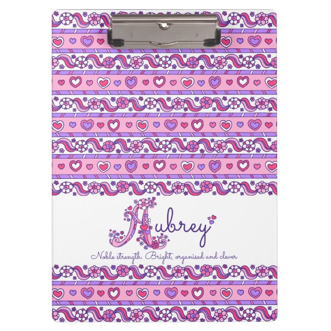 Porte-bloc Aubrey nom signifiant coeur doodles porte - bloc (Devant)