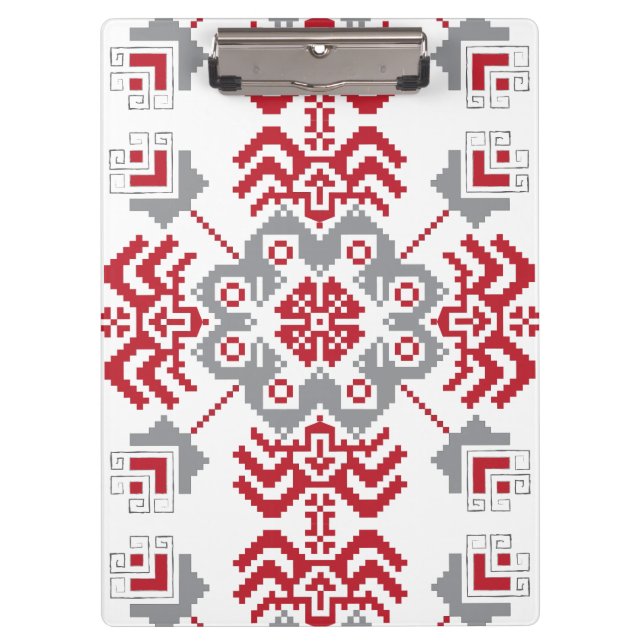 Porte-bloc Auseklis letton Médaillon géométrique d'art popula (Devant)