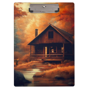 Porte-bloc Automne/Automne/Halloween/Peinture rustique