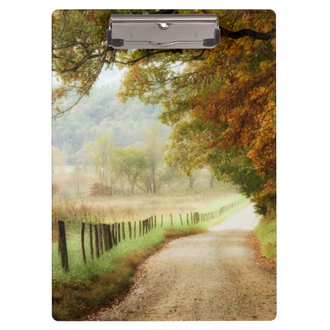 Porte-bloc Automne sur une route de campagne (Devant)