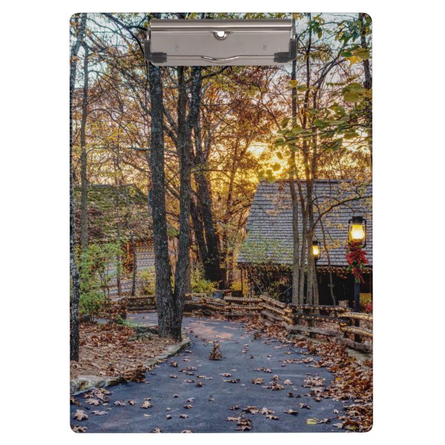 Porte-bloc Autumn Woods Sunset Walkway (Devant)