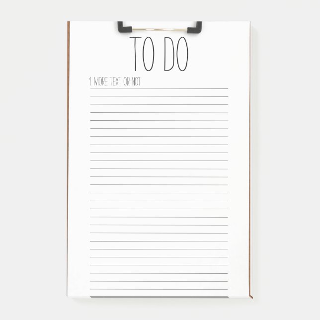 Porte - bloc avec note Post-it® en papier lin (Devant)