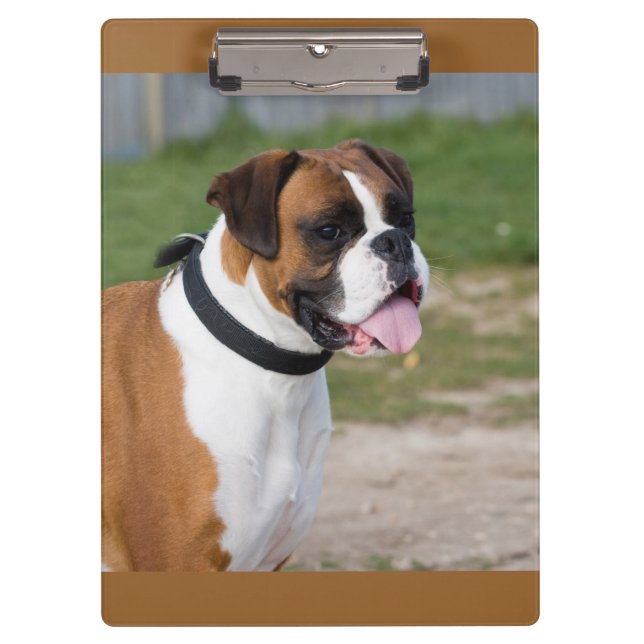 Porte-bloc avec photo de Boxer / Chien Mignon (Devant)