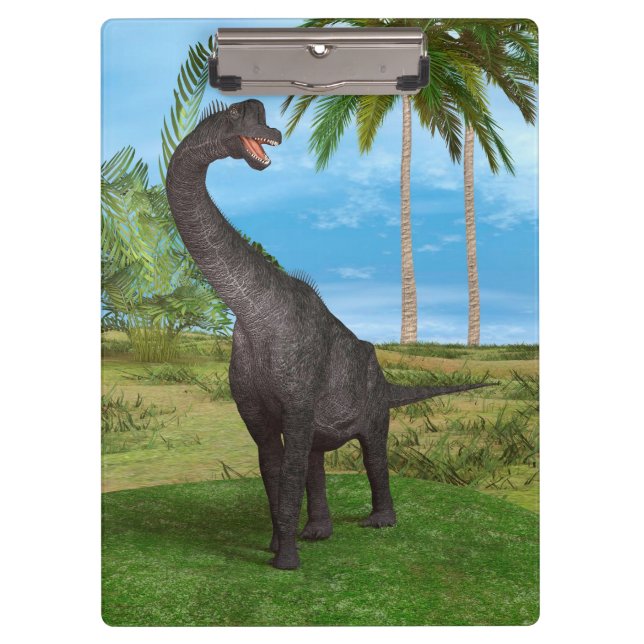 Porte-bloc Aventure de dinosaure à long cou dans la jungle (Devant)
