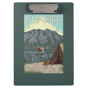 Porte-bloc Avion de Bush et pêche - parc national de glacier