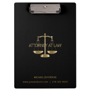 Porte-bloc Avocat de droit - Noir et Or