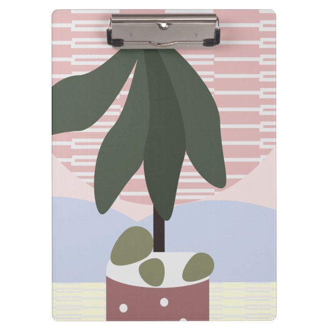 Porte-bloc Avocatier Blush Géométrique Atténué    (Devant)