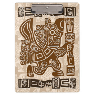 Porte-bloc Aztec Eagle Guerrier Tribal Art antique